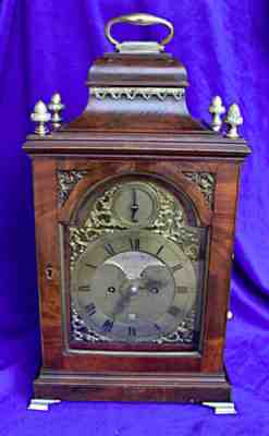 18th c, English Rob Philp London,Fusee Bracket Clock w/ Alarm Calendar Repeater