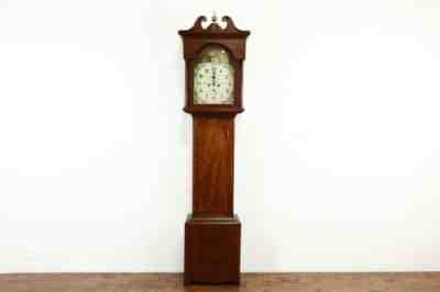 George IV Antique English 1820 Mahogany Tall Case Quartz Clock, Goodwill #34372