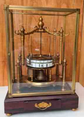 Vintage Flying Ball Conical Pendulum Skeleton Clock