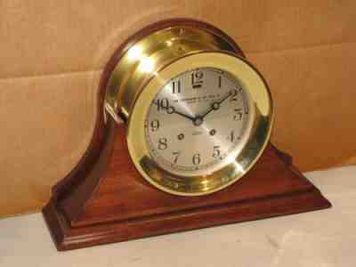 CHELSEA ANTIQUE SHIPS BELL CLOCK 6 DIAL 1948 WW2 RESTORED