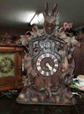 Antique Black Forest Shelf Mantle Cuckoo Clock