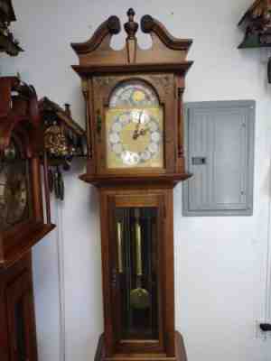 Vintage Emperor Grandfather Clock w/German Movement RUNS GREAT