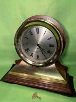 10â? Chelsea Clock Mantle Wall Mechanical Wind Up W/Key Serial #178720 Works A