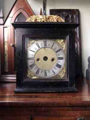 Joseph Windmills Basket Top 17th Century Ebony Verge Fusee Bracket/ table clock