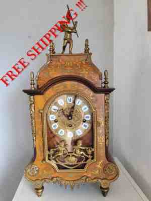 FHS Hermle Boulle Westminster chime clock ( 0483 )