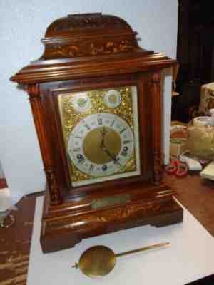 Antique Lenzkirch Westminster Chime Bracket Clock Ca 1900 Best Quality-To Restor
