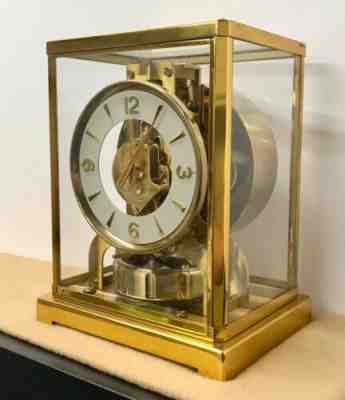Vintage Jaeger LeCoultre Atmos Heritage Mantle Clock original case & docs WORKS