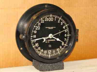 CHELSEA U.S.NAVY/ AIR FORCE CLOCK ~6 IN~1947~MISSILE SILO?~24 hr DIAL ORIGINAL