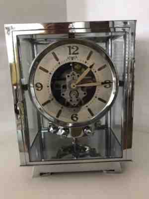 RARE Vintage 1930â??s Chrome ATMOS Clock By J L Reutter FRANCE (Working) #4854