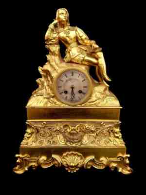 Antique Clock French Empire Ormolu Bronze Silk Suspension Early 19thC Circa 1827