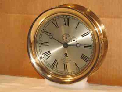 CHELSEA ANTIQUE SHIPS/BOILER RM CLOCK~7 IN~1917~RED BRASS~105 YEARS OLD!