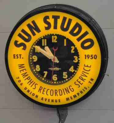 Sun Studios, A Retro Neon Clock By Curtis, Home of Glo-Dial