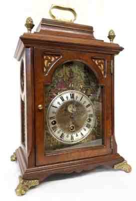 Vintage Musical Mantel Clock By Christiaan Huygens Holland With Moon Phase