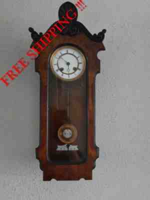 Lenzkirch Antique German miniature wall clock ( 0376 )