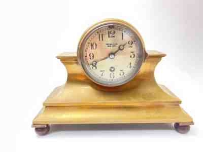 Tiffany & Co Antique vintage Bronze Mantle Clock chelsea WORKING FREE SHIP RARE