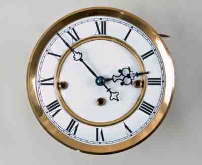 3 weight Vienna regulator clock movement & dial only @ 1900 Original Excellent