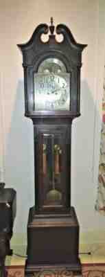 ANTIQUE MAHOGANY Colonial GRANDFATHER CLOCK, CIRCA 1920