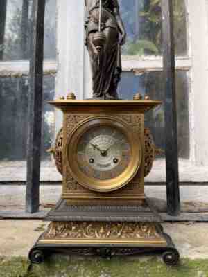 French mystery conical clock bronze 1880