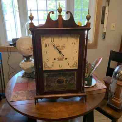 Eli Terry & Son Wooden Works Pillar & Scroll Clock