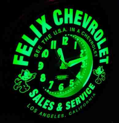 Felix Chevrolet 22" Green Neon W/ Marquee! Curtis.