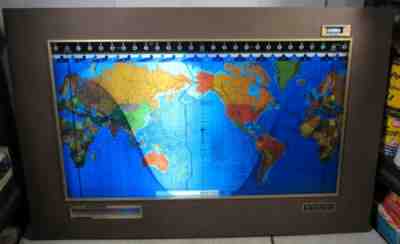 Vintage Kilburg Geochron World Clock Time Indicator Chronometer World Map Works