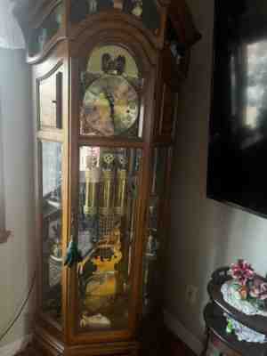 black forest carved antique clock