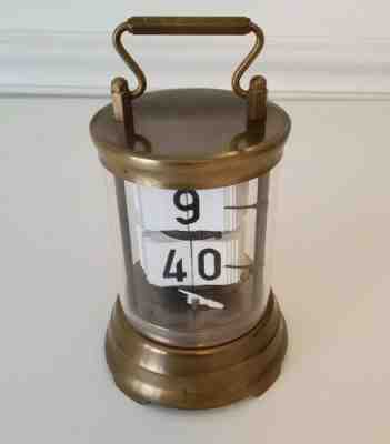 â° 1960'S HOROLOVAR GERMANY 8 DAY PLATO FLIP DIGITAL TICKET DESK CLOCK PALLWEBER