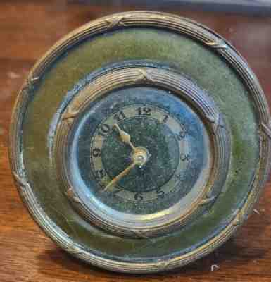 Vintage Haller Benzing Germany desk clock 3 3/4" diameter