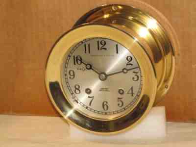 CHELSEA VINTAGE SHIPS BELL CLOCK~4 1 2 DIAL 1966 RESTORED