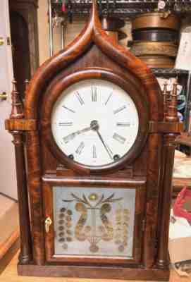 10-06 Antique Brewster and Ingraham Four Column Oriental Gothic or Onion Clock