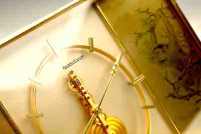 VINTAGE JAEGER LECOULTRE CLOCK DESK CLOCK RARE MONKEY DESIGN SKELETON ATMOS