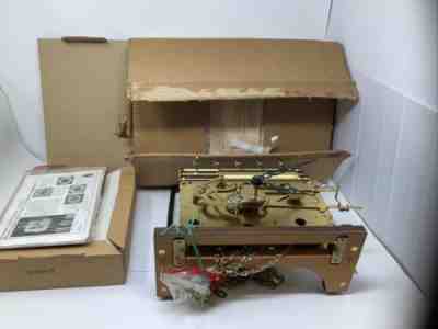 Vintage Emperor Grandmother's Clock Dial Movement Weights Pendulum Chimes Chains