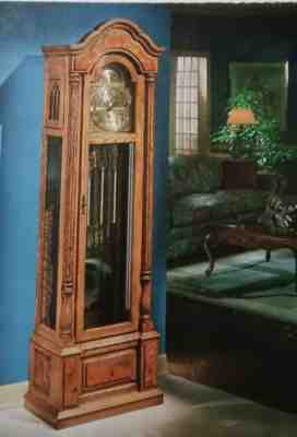 NOS Emperor Grandfather Clock Model 300 Dial Movement Weights Pendulum Chimes