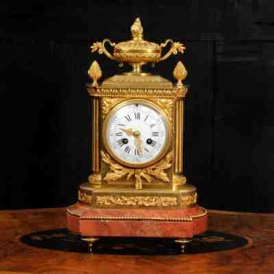 Ormolu and Marble Louis XVI Antique French Clock by Charpentier & Cie, Paris
