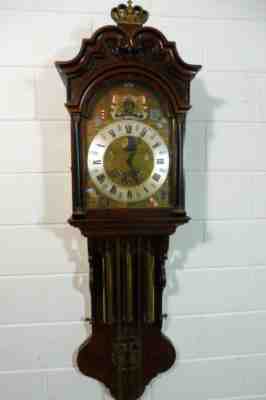 Big Christiaan Huygens Wall Clock Dutch Westminster Chime Moonphase