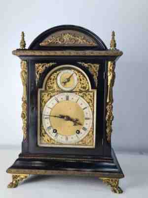 Camera Kuss & Co London W&H Bracket Clock Quarter Chime Glass sides