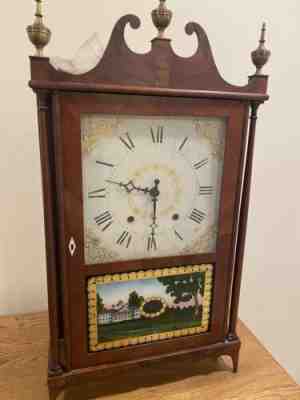 Eli Terry & Son Wooden Works Pillar & Scroll Clock