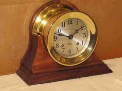 CHELSEA VINTAGE SHIPS BELL CLOCK~4 1/2 IN DIAL 1961 RESTORED