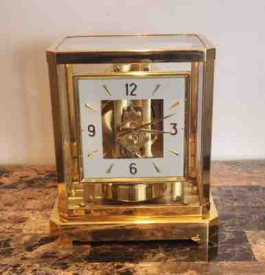 Vintage Le Coultre Atmos Mantle Clock 1963 528-6 Runs!