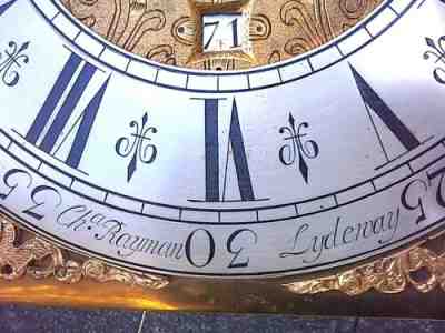 1740 8 day LONGCASE GRANDFATHER CLOCK DIAL+movement 12 inch