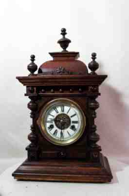 CROSSED ARROWS HAU junghans Table Clock pre 1900 Castle Model original antique