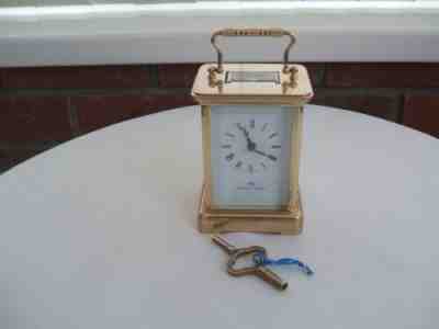 VINTAGE MATTHEW NORMAN 1754 8 DAY BRASS CARRIAGE CLOCK