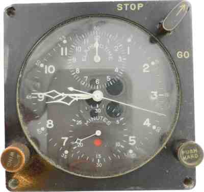 Vintage Wakmann Vietnam Era Military Chronograph w Time of Trip Aircraft Clock