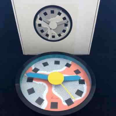 George SOWDEN / Nathalie DU PASQIER NEOS Wall Clock 1985 - Sottsass / MEMPHIS