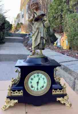 Antique Ansonia Lucerne ca 1901  Mantel Clock Running and Striking