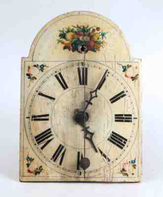 Schild dial verge escapement cow tail Black Forest wall clock @ 1850 Original