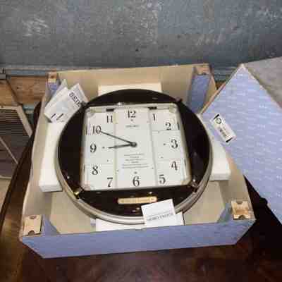 Seiko QXM112BR Melodies In Motion Vintage Hi Fi Sound Clock In Box