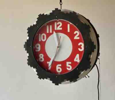 Neon Hanging Clock by Dennis Hopper
