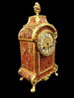 Antique Clock French Boulle Inlaid Ormolu Victorian Mantel Clock 19th Century