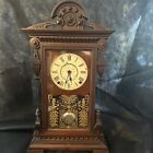 Antique Seth Thomas Gingerbread Shelf Mantel Clock C1880-1900 Chimes Acorn